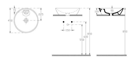 Раковина ISVEA SistemaY Soft накладная 450*450*120 1 цвет бордовый матовый 10SY65045SV-2R