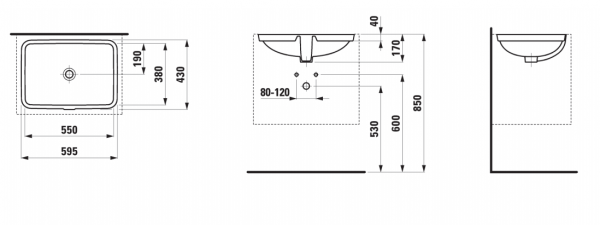 Умывальник Laufen Pro S 8119680001091 55x43