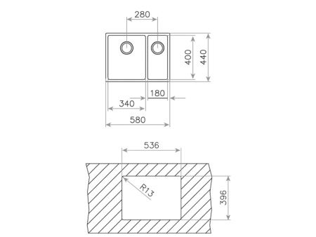 Кухонная мойка ТЕКА BE LINEA RS15 2B 580 115030008