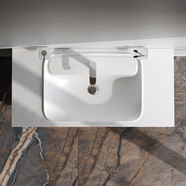 M8FWPC1000WM Func, Раковина мебельная AM.PM, литьевой мрамор, 100 см, цвет белый матовый