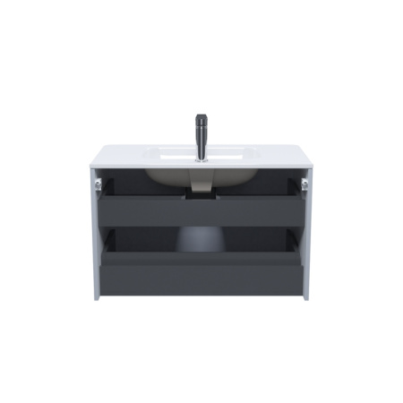 Тумба с умывальником, подвесная, 80 см, светло-серый, Edifice, IDDIS, подходит умыв. 0108000i28 (EDI80L0i95K)