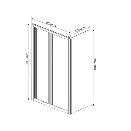 Душевой уголок Vincea Garda VSR-1G8080CL, 800*800, хром, стекло Прозрачный