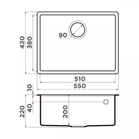 Кухонная мойка Omoikiri Tedori 54-U-WH Tetogranit белый 4993991