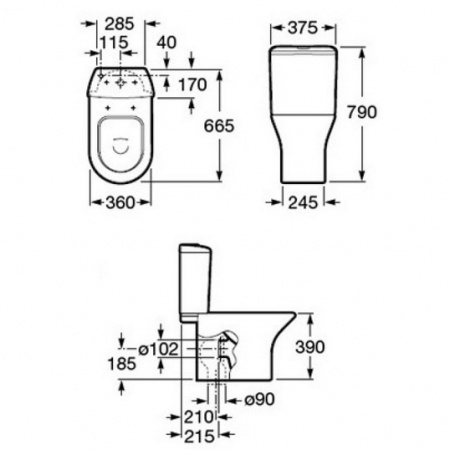 Сиденье с крышкой Soft Close для унитаза Roca Nexo 80164A004