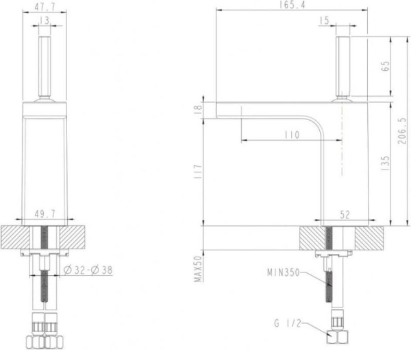 Смеситель для умывальника Bravat Spring F179113C