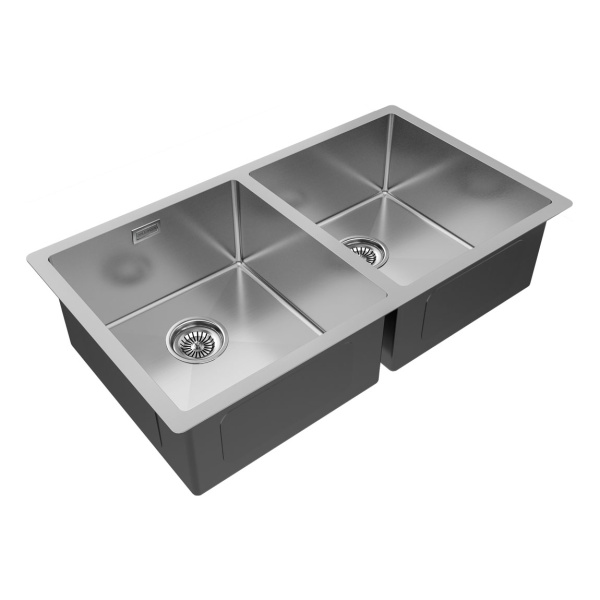 Мойка Paulmark GERBERG 78/2 UNI PM237844-BS 440х780х200 мм, нержавеющая сталь, брашированная нержавеющая сталь