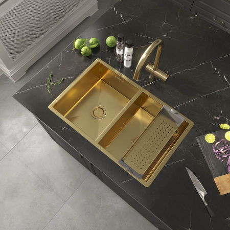 Коландер для кухонной мойки Reflexion Arno RX3014GD брашированное золото