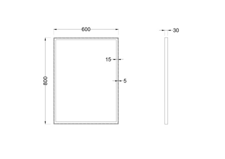 Зеркало с подсветкой Roxen Sigma 510210-60B 600x800