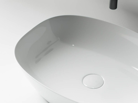 Умывальник чаша накладная овальная Ceramicanova Element 500*380*140мм, Белый, CN5005