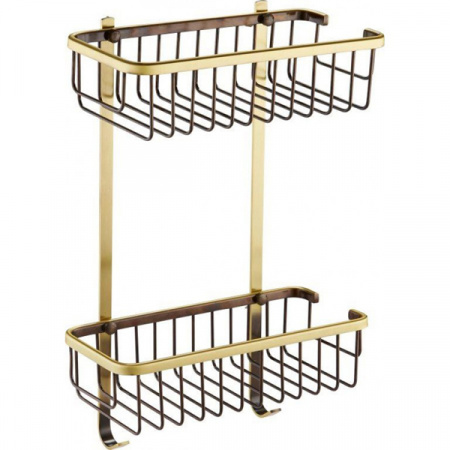 Полка двойная для ванной комнаты ZorG AZR U-3 BR