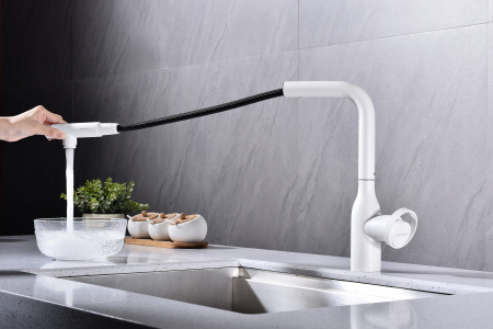 Смеситель для кухни Paulmark URBAN Ur213104-431, белый матовый