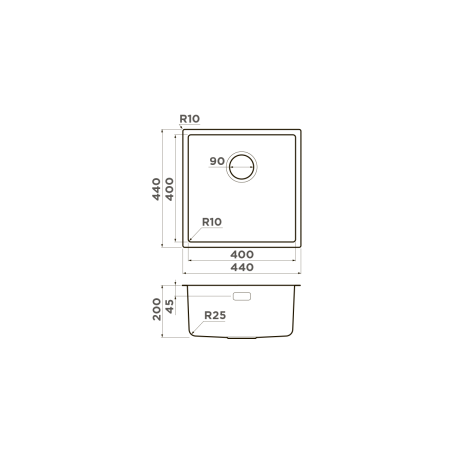 Кухонная мойка Omoikiri Tadzava 44-U/I Ultra-GM нерж. сталь/вороненая сталь 4993265