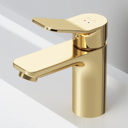 F85A02199 X-Joy Смеситель для умывальника AM.PM излив 100 мм, золото
