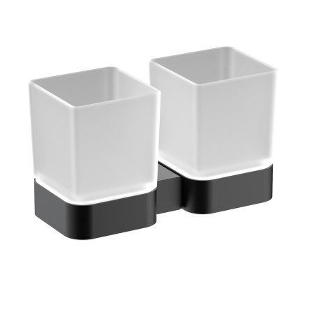 Стакан для ванной комнаты двойной Timo Selene 14034/03, черный