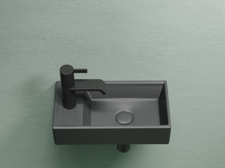 Умывальник подвесной прямоугольный Ceramicanova Element 407*217*100, темный антрацит матовый, CN6051RMDH