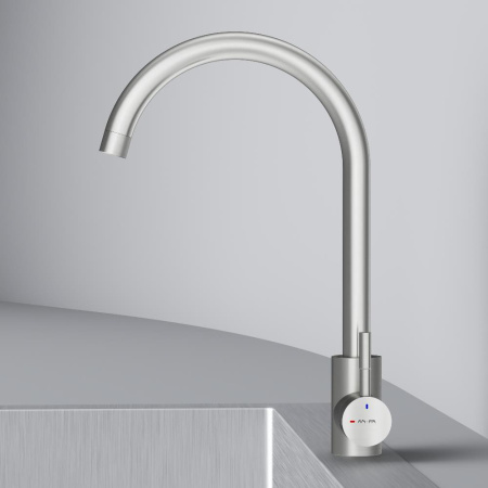 F85B07111 X-Joy S, Смеситель для кухни AM.PM с С-изливом, сатин