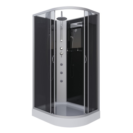 Душевая кабина Niagara Classic NG-3512-14LBKTG (120х80х210) низкий поддон(13см),стекло тонированное,3 места