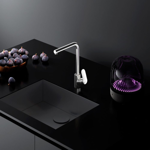 F8005011 Like, Смеситель для кухни AM.PM L-образный излив, сатин