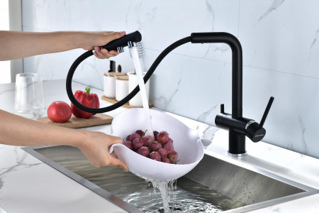 Смеситель для кухни Paulmark SERPENTINE Se213222-401(AN), антрацит