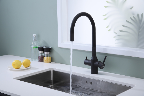 Смеситель для кухни Paulmark SALIX Sa213419-401, антрацит полностью