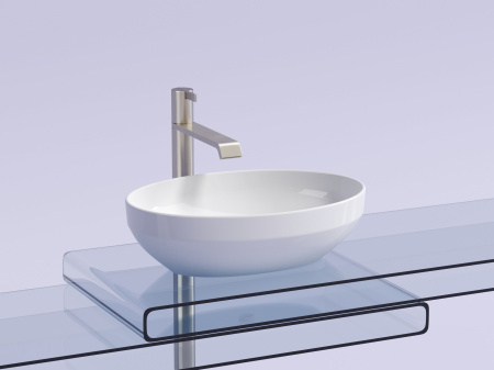 Умывальник чаша накладная овальная Ceramicanova Element 502*363*145мм, белый, CN6056