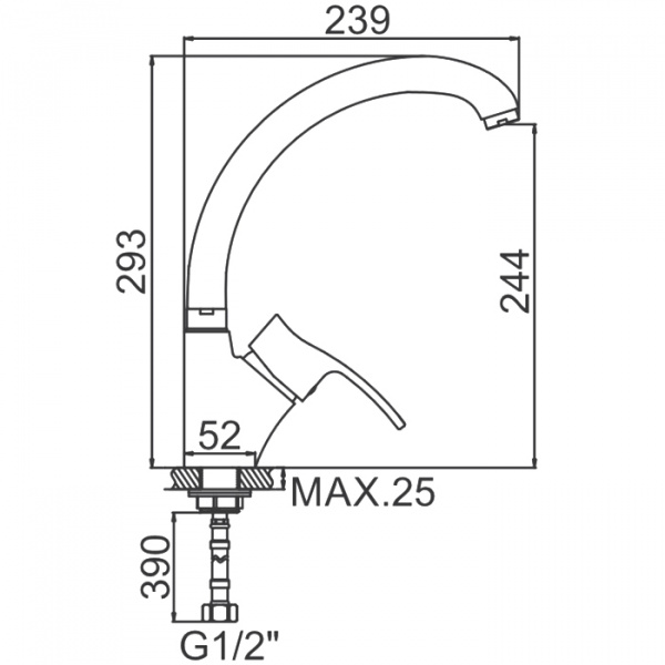 Смеситель для мойки Ledeme H64 L5964