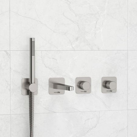 Встраиваемый комплект для ванны WasserKRAFT с лейкой и изливом A6451.296.298.275.100.276