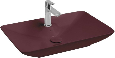 Раковина ISVEA SistemaY Clear накладная 644*395*125 1 цвет бордовый матовый 10SY50065SV-2R