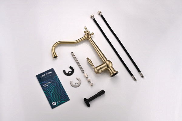 Смеситель для кухни Paulmark RETRO Re213226-BR, бронза