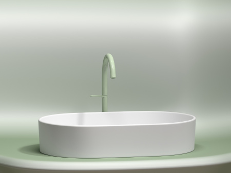 Умывальник чаша накладная овальная Ceramicanova Element 608*385*122мм, Белый матовый, CN6048MW