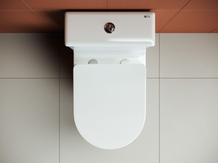 Напольный пристенный унитаз Ceramicanova Highlight Rimless, Белый, CN1802