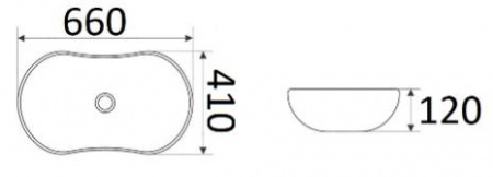 Раковина накладная CeramaLux 9175MB