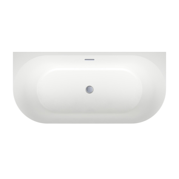 Акриловая ванна в наборе 4 в 1: пристенная ванна, ножки, экран, слив-перелив Wellsee Belle Spa 3.0 235901001