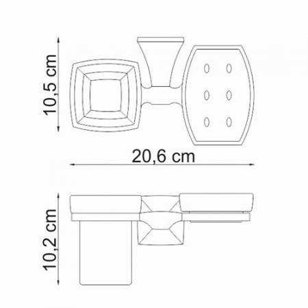 Держатель стакана и мыльницы WasserKRAFT Wern K-2526