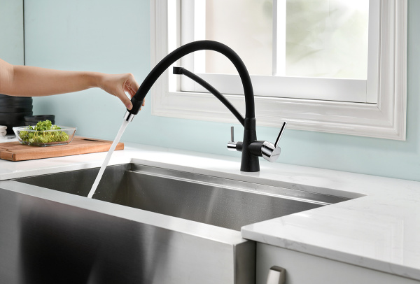 Смеситель для кухни Paulmark SIЕGEN Si213111-308, черный