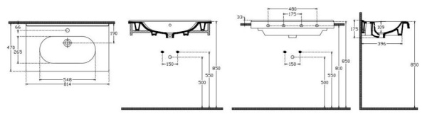 Раковина ISVEA Sentimenti накладная 820*465*170 1 цвет белый 10SM50082SV