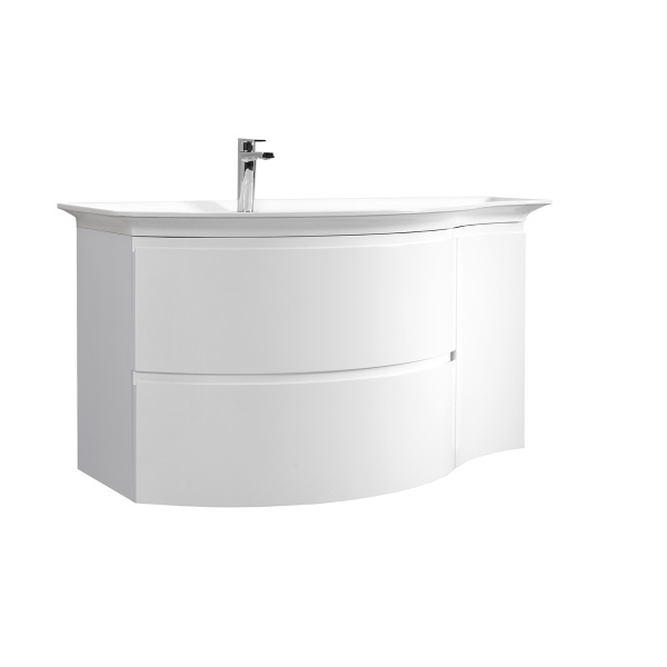 Тумба под умывальник Belux Версаль подвесная 111-02, белый глянцевый, левая