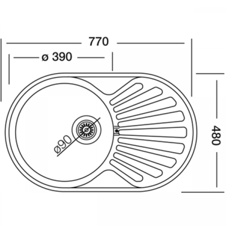 Кухонная мойка Kromevye Rondo EC 259