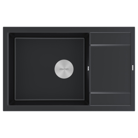 Мойка Paulmark FLUGEN 60 PM317850-BLM 500х780х200 мм, IT-GRANIT, черный металлик