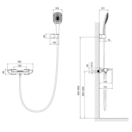 Смеситель для ванны TIMO Helmi 4024/00-16Y, белый/хром