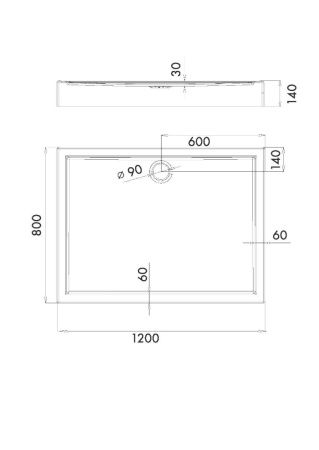 Душевой поддон iRegio Hyppe LDBR2169 80х120х14 см