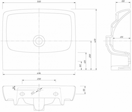 Умывальник Kolo Nova Pro M31051000 50 cм