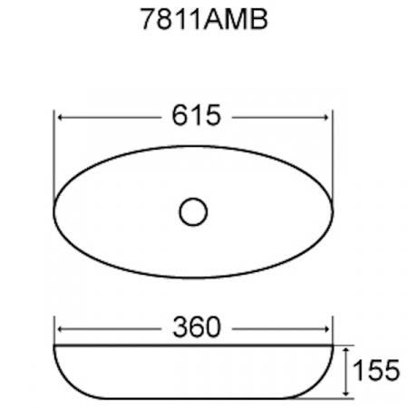 Раковина MELANA MLN- 7811AMB (матовая черная)