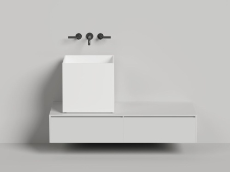 Раковина накладная Salini ARMONIA SQUARE 03 покраска по RAL полностью, 130523MF