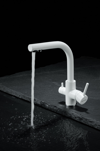 Смеситель для кухни Paulmark ESSEN Es213011-431TW, белый матовый полностью