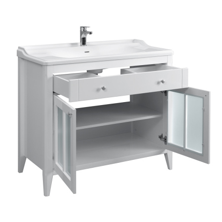 Тумба под умывальник Belux Дуглас напольная 100-01 Белый глянцевый