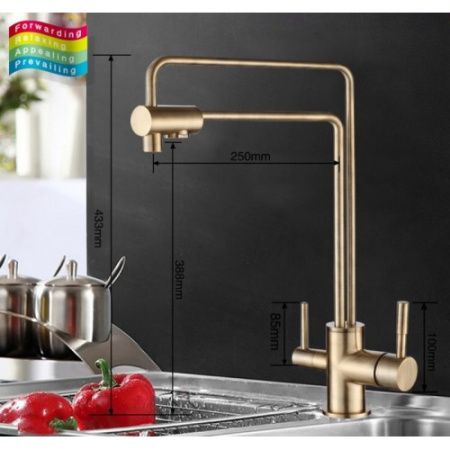 Смеситель для кухни Gappo G4398-6 с подключением фильтра питьевой воды