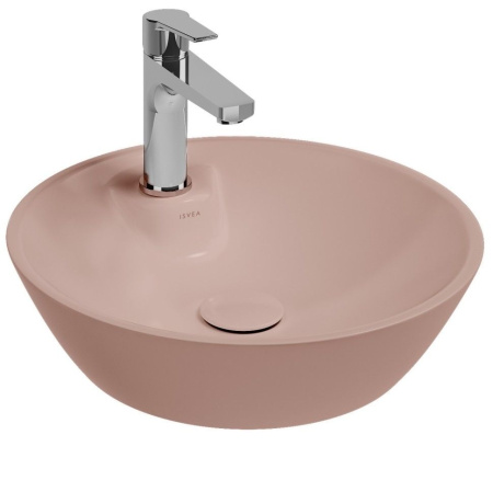 Раковина ISVEA SistemaY Soft накладная 450*450*120 1 цвет лососевый матовый 10SY65045SV-2S