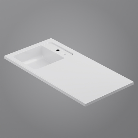 M85AWPL1001WG X-Joy,  Раковина над стиральной машиной AM.PM, литьевой мрамор, левая, 100 см, белый глянец