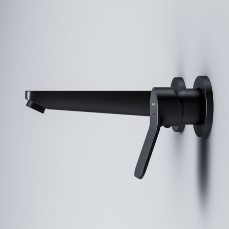 F85A72622 X-Joy, Смеситель для умывальника AM.PM монтируемый в стену, чёрный